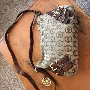 Michael Kors Crossbody Purse Tan and Brown
